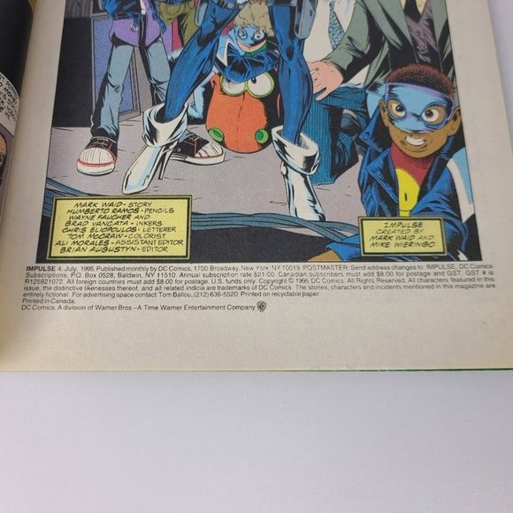 Impulse 4 DC Comics 1995 VG Mark Waid Humberto Ramos - Picture 5 of 14